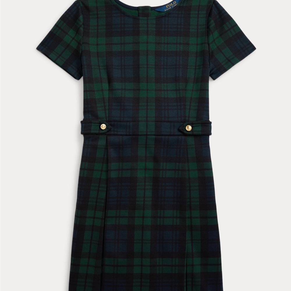 Ralph Lauren Navy and Green Plaid Mini Dress